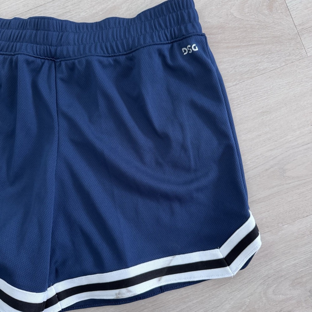 DSG Girls Large 14 Navy Mesh Athletic Shorts Mid Rise NWT - Picture 3 of 9
